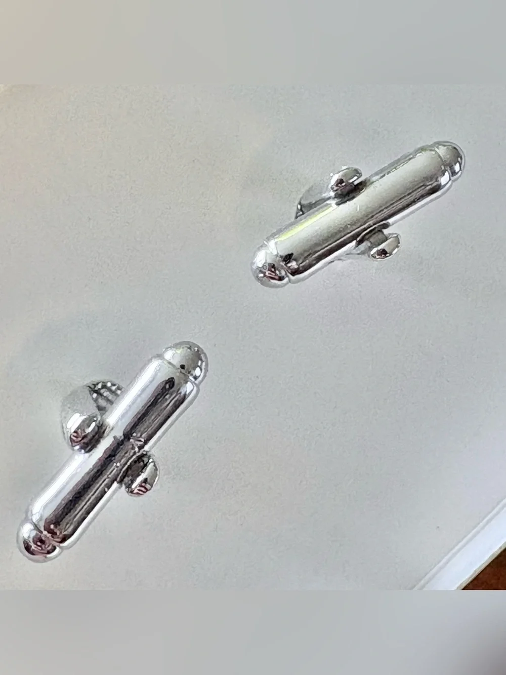 Silver 'Father of the Bride' and 'I'll Always Be Your Little Girl' Cufflinks